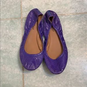 Lucky Brand Alligator Blue Flats